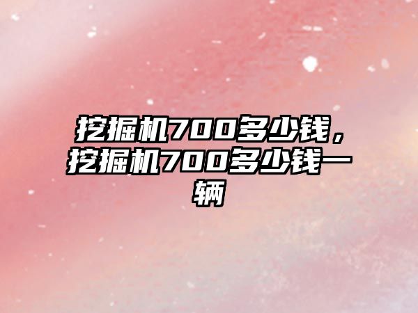 挖掘機700多少錢，挖掘機700多少錢一輛