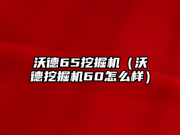 沃德65挖掘機(jī)（沃德挖掘機(jī)60怎么樣）