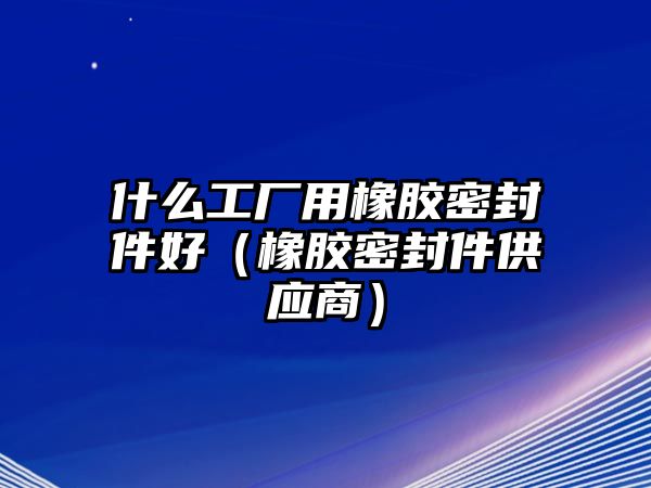 什么工廠用橡膠密封件好（橡膠密封件供應(yīng)商）