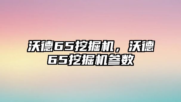 沃德65挖掘機，沃德65挖掘機參數(shù)