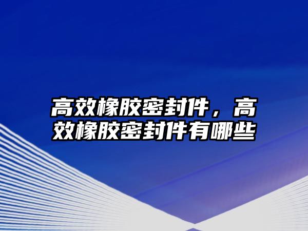 高效橡膠密封件，高效橡膠密封件有哪些