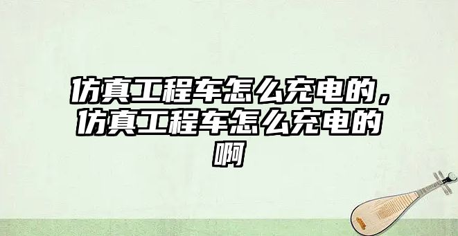 仿真工程車怎么充電的，仿真工程車怎么充電的啊