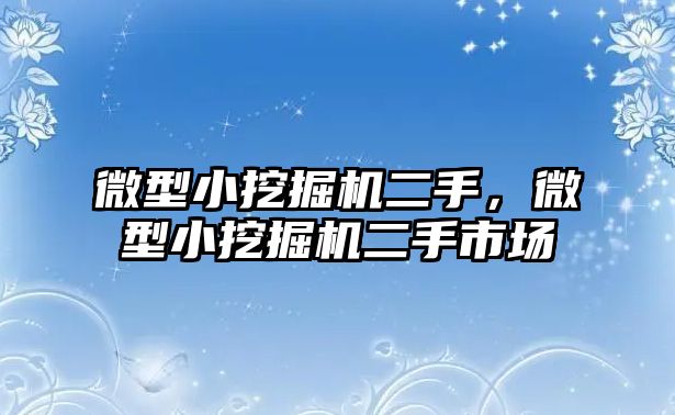 微型小挖掘機二手，微型小挖掘機二手市場