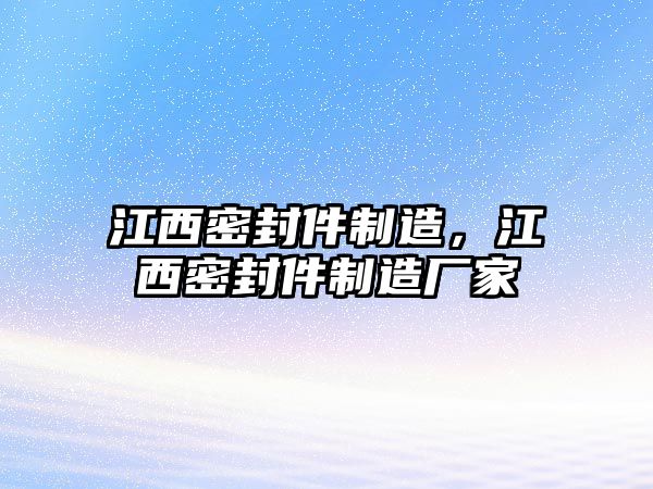 江西密封件制造，江西密封件制造廠家