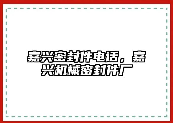 嘉興密封件電話，嘉興機(jī)械密封件廠