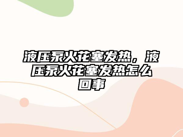 液壓泵火花塞發(fā)熱，液壓泵火花塞發(fā)熱怎么回事