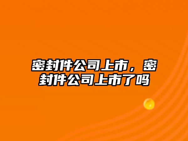 密封件公司上市，密封件公司上市了嗎