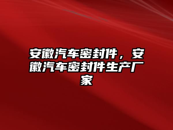 安徽汽車密封件，安徽汽車密封件生產(chǎn)廠家