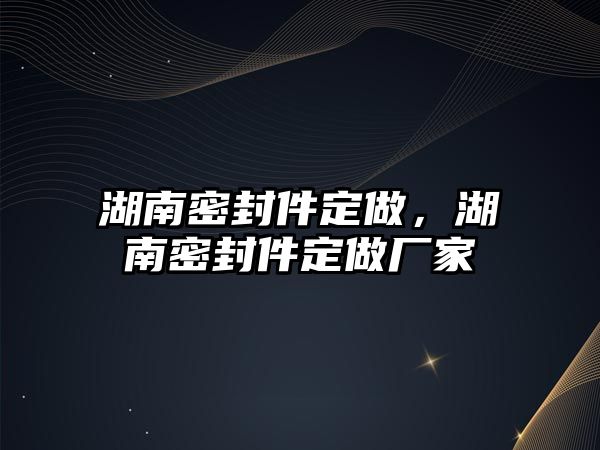 湖南密封件定做，湖南密封件定做廠家