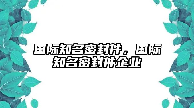 國際知名密封件，國際知名密封件企業(yè)