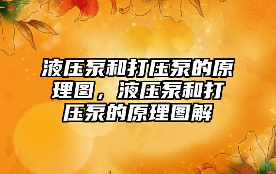 液壓泵和打壓泵的原理圖，液壓泵和打壓泵的原理圖解