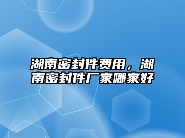 湖南密封件費用，湖南密封件廠家哪家好