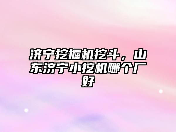 濟寧挖掘機挖斗，山東濟寧小挖機哪個廠好