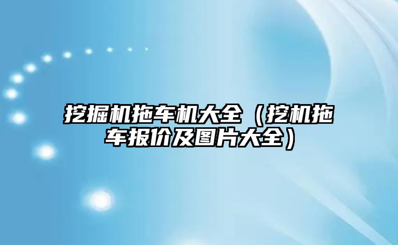 挖掘機拖車機大全（挖機拖車報價及圖片大全）