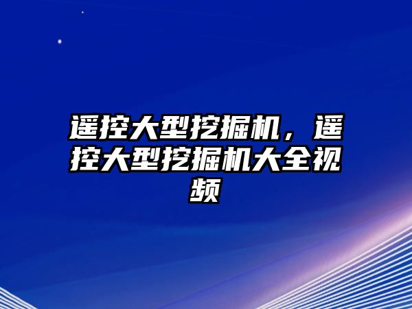 遙控大型挖掘機，遙控大型挖掘機大全視頻