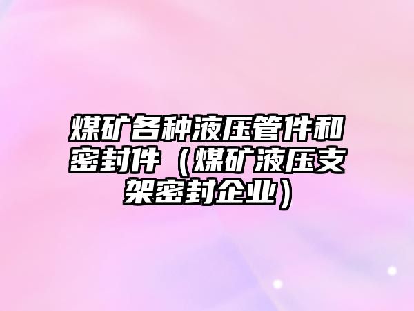 煤礦各種液壓管件和密封件（煤礦液壓支架密封企業(yè)）