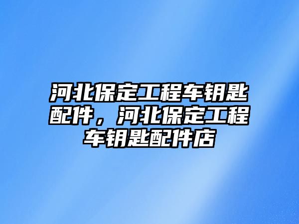 河北保定工程車鑰匙配件，河北保定工程車鑰匙配件店