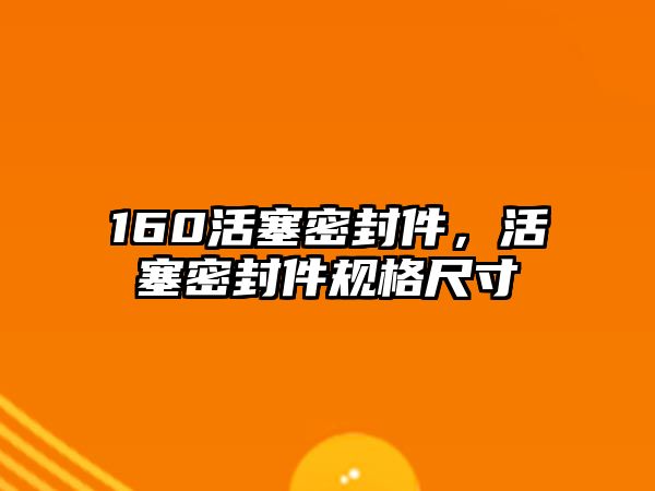 160活塞密封件，活塞密封件規(guī)格尺寸