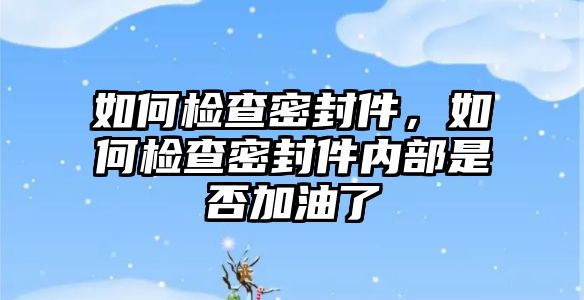 如何檢查密封件，如何檢查密封件內(nèi)部是否加油了