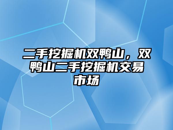 二手挖掘機雙鴨山，雙鴨山二手挖掘機交易市場