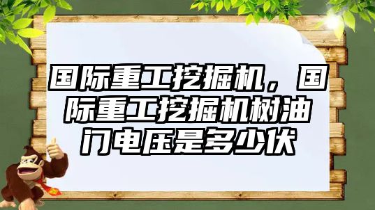 國際重工挖掘機，國際重工挖掘機樹油門電壓是多少伏