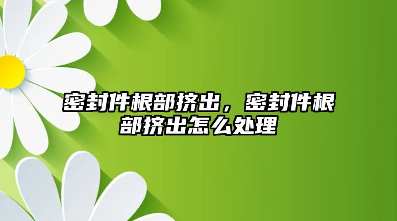 密封件根部擠出，密封件根部擠出怎么處理