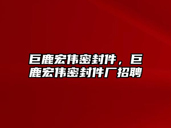 巨鹿宏偉密封件，巨鹿宏偉密封件廠招聘