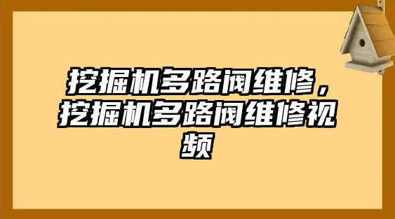 挖掘機(jī)多路閥維修，挖掘機(jī)多路閥維修視頻