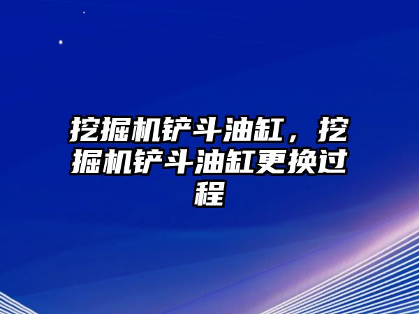 挖掘機鏟斗油缸，挖掘機鏟斗油缸更換過程