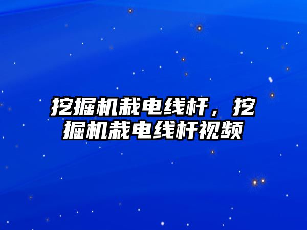 挖掘機栽電線桿，挖掘機栽電線桿視頻