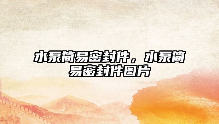 水泵簡(jiǎn)易密封件，水泵簡(jiǎn)易密封件圖片