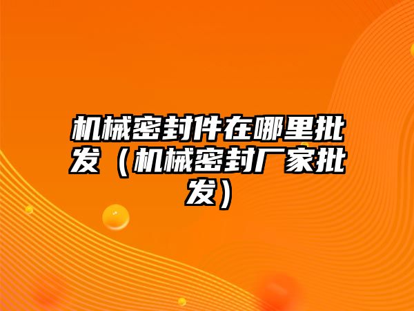 機械密封件在哪里批發(fā)（機械密封廠家批發(fā)）