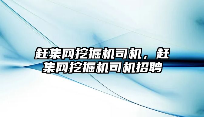 趕集網(wǎng)挖掘機(jī)司機(jī)，趕集網(wǎng)挖掘機(jī)司機(jī)招聘