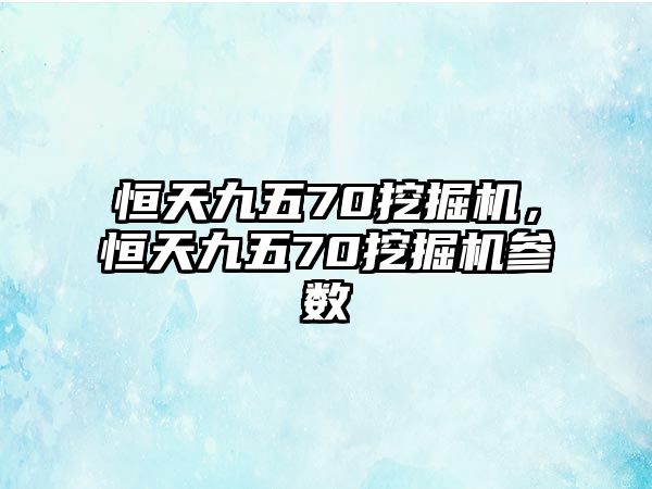 恒天九五70挖掘機(jī)，恒天九五70挖掘機(jī)參數(shù)