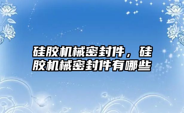 硅膠機(jī)械密封件，硅膠機(jī)械密封件有哪些