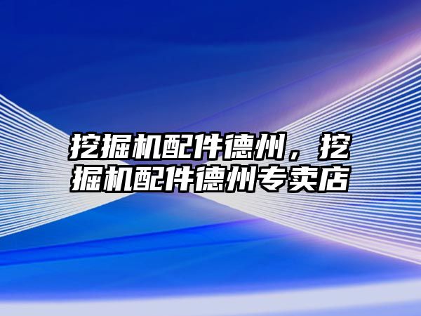 挖掘機配件德州，挖掘機配件德州專賣店