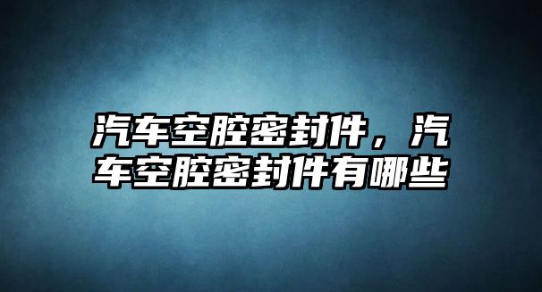 汽車空腔密封件，汽車空腔密封件有哪些