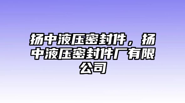 揚(yáng)中液壓密封件，揚(yáng)中液壓密封件廠有限公司