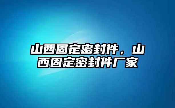 山西固定密封件，山西固定密封件廠家