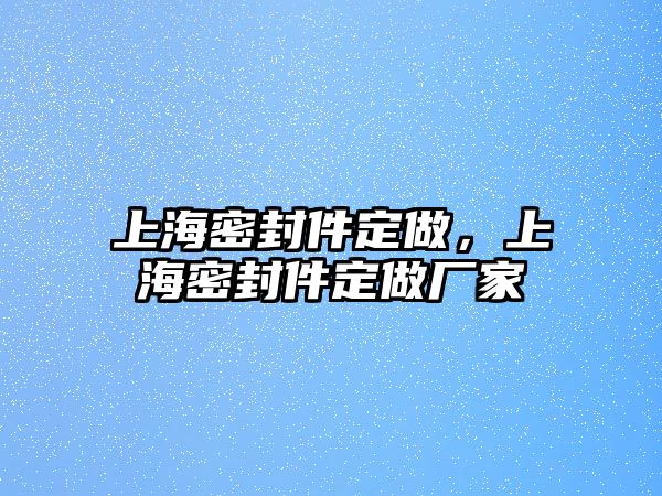 上海密封件定做，上海密封件定做廠家