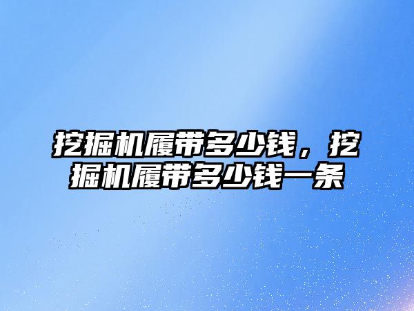 挖掘機履帶多少錢，挖掘機履帶多少錢一條