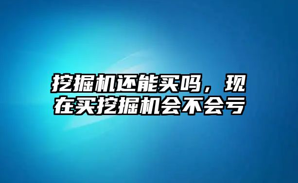 挖掘機還能買嗎，現(xiàn)在買挖掘機會不會虧