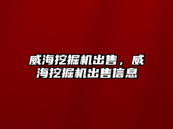 威海挖掘機出售，威海挖掘機出售信息