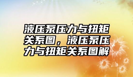 液壓泵壓力與扭矩關系圖，液壓泵壓力與扭矩關系圖解