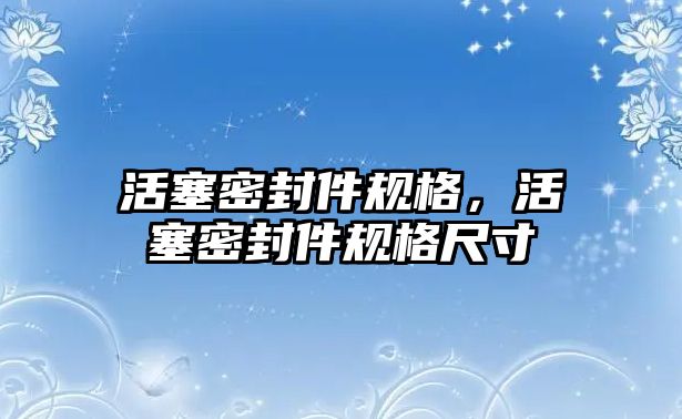 活塞密封件規(guī)格，活塞密封件規(guī)格尺寸