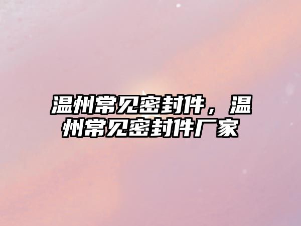 溫州常見密封件，溫州常見密封件廠家