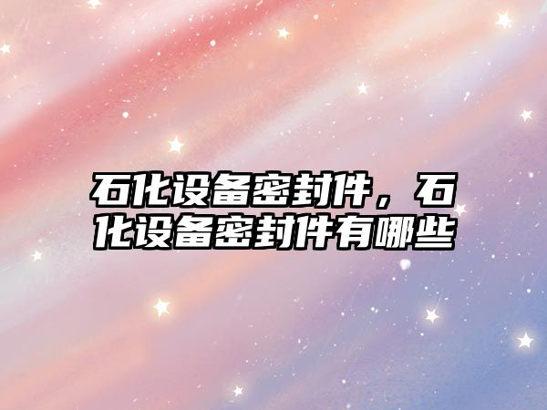 石化設備密封件，石化設備密封件有哪些