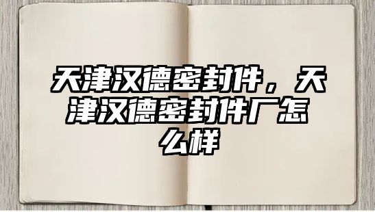 天津漢德密封件，天津漢德密封件廠怎么樣