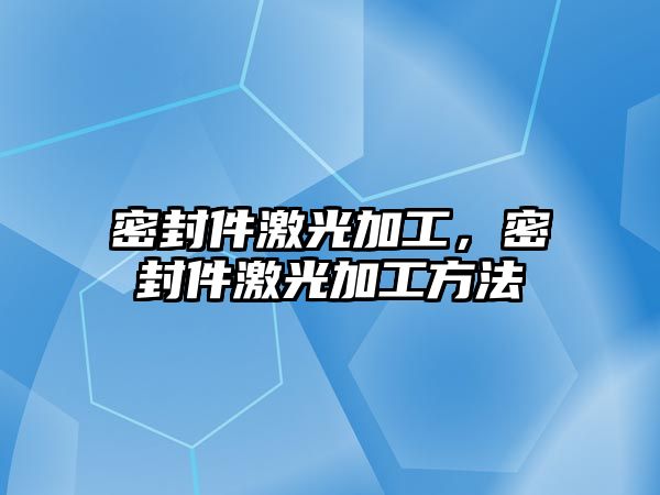 密封件激光加工，密封件激光加工方法