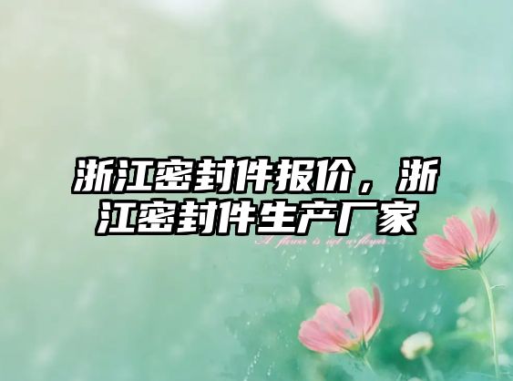 浙江密封件報(bào)價(jià)，浙江密封件生產(chǎn)廠(chǎng)家